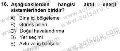 Enerji Tasarrufu Dersi 2012 - 2013 Yılı (Vize) Ara Sınav Soruları 16. Soru