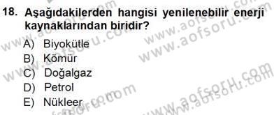 Enerji Tasarrufu Dersi 2012 - 2013 Yılı (Vize) Ara Sınav Soruları 18. Soru