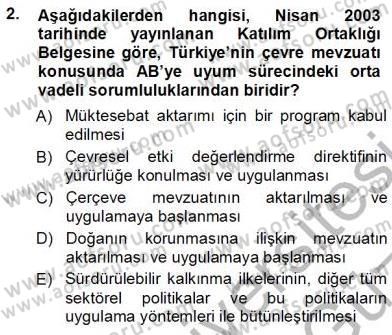 Enerji Tasarrufu Dersi 2012 - 2013 Yılı (Vize) Ara Sınav Soruları 2. Soru