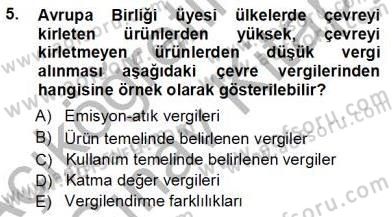 Enerji Tasarrufu Dersi 2012 - 2013 Yılı (Vize) Ara Sınav Soruları 5. Soru