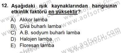 Enerji Tasarrufu Dersi 2012 - 2013 Yılı (Final) Dönem Sonu Sınav Soruları 12. Soru