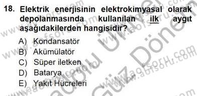 Enerji Tasarrufu Dersi 2012 - 2013 Yılı (Final) Dönem Sonu Sınav Soruları 18. Soru