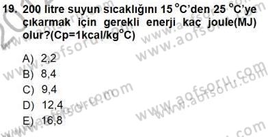 Enerji Tasarrufu Dersi 2012 - 2013 Yılı (Final) Dönem Sonu Sınav Soruları 19. Soru