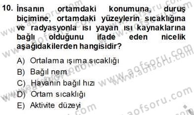Enerji Tasarrufu Dersi 2013 - 2014 Yılı (Vize) Ara Sınav Soruları 10. Soru