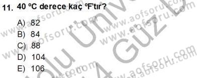 Enerji Tasarrufu Dersi 2013 - 2014 Yılı (Vize) Ara Sınav Soruları 11. Soru