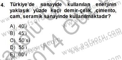 Enerji Tasarrufu Dersi 2013 - 2014 Yılı (Final) Dönem Sonu Sınav Soruları 4. Soru