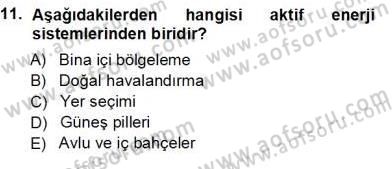 Enerji Tasarrufu Dersi 2013 - 2014 Yılı Tek Ders Sınav Soruları 11. Soru