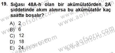 Enerji Tasarrufu Dersi 2013 - 2014 Yılı Tek Ders Sınav Soruları 19. Soru