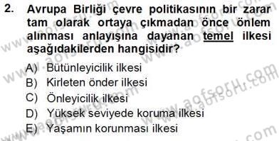 Enerji Tasarrufu Dersi 2013 - 2014 Yılı Tek Ders Sınav Soruları 2. Soru