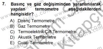 Enerji Tasarrufu Dersi 2013 - 2014 Yılı Tek Ders Sınav Soruları 7. Soru