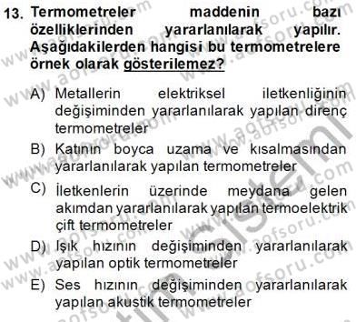 Enerji Tasarrufu Dersi 2014 - 2015 Yılı (Vize) Ara Sınav Soruları 13. Soru
