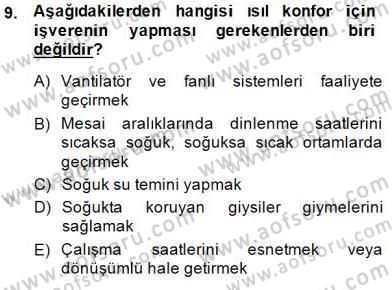 Enerji Tasarrufu Dersi 2014 - 2015 Yılı (Vize) Ara Sınav Soruları 9. Soru