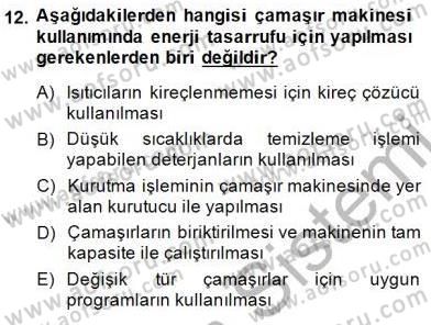 Enerji Tasarrufu Dersi 2014 - 2015 Yılı (Final) Dönem Sonu Sınavı 12. Soru