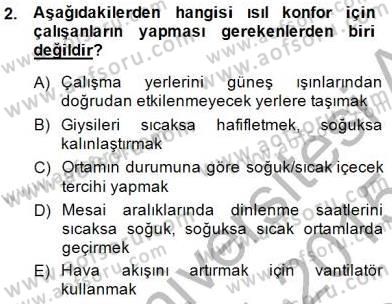 Enerji Tasarrufu Dersi 2014 - 2015 Yılı (Final) Dönem Sonu Sınavı 2. Soru 1. Soru