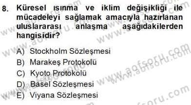 Enerji Tasarrufu Dersi 2014 - 2015 Yılı (Final) Dönem Sonu Sınavı 8. Soru
