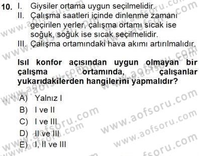 Enerji Tasarrufu Dersi 2015 - 2016 Yılı (Vize) Ara Sınav Soruları 10. Soru
