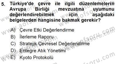 Enerji Tasarrufu Dersi 2015 - 2016 Yılı (Vize) Ara Sınavı 5. Soru