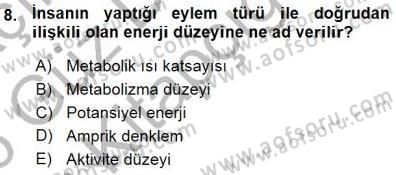 Enerji Tasarrufu Dersi 2015 - 2016 Yılı (Vize) Ara Sınavı 8. Soru