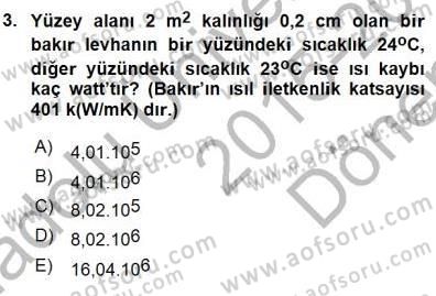 Enerji Tasarrufu Dersi 2015 - 2016 Yılı (Final) Dönem Sonu Sınav Soruları 3. Soru