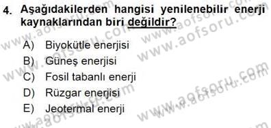 Enerji Tasarrufu Dersi 2015 - 2016 Yılı (Final) Dönem Sonu Sınav Soruları 4. Soru