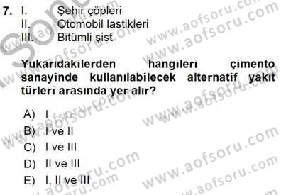 Enerji Tasarrufu Dersi 2015 - 2016 Yılı (Final) Dönem Sonu Sınav Soruları 7. Soru