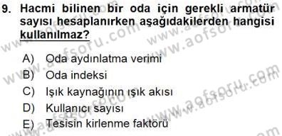 Enerji Tasarrufu Dersi 2015 - 2016 Yılı (Final) Dönem Sonu Sınav Soruları 9. Soru