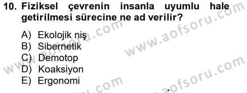 Enerji ve Çevre Dersi 2012 - 2013 Yılı (Final) Dönem Sonu Sınav Soruları 10. Soru