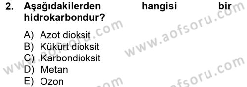 Enerji ve Çevre Dersi 2012 - 2013 Yılı (Final) Dönem Sonu Sınav Soruları 2. Soru