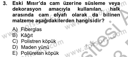 Enerji ve Çevre Dersi 2012 - 2013 Yılı (Final) Dönem Sonu Sınav Soruları 3. Soru