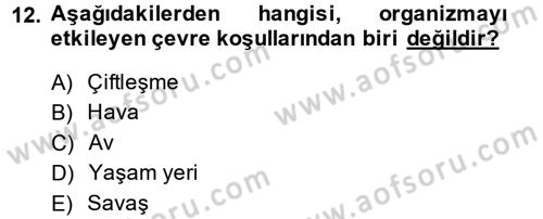 Enerji ve Çevre Dersi 2013 - 2014 Yılı (Final) Dönem Sonu Sınav Soruları 12. Soru