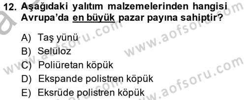 Enerji ve Çevre Dersi 2014 - 2015 Yılı (Vize) Ara Sınav Soruları 12. Soru