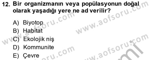 Enerji ve Çevre Dersi 2014 - 2015 Yılı (Final) Dönem Sonu Sınav Soruları 12. Soru