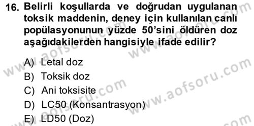 Enerji ve Çevre Dersi 2014 - 2015 Yılı (Final) Dönem Sonu Sınav Soruları 16. Soru