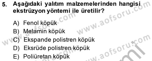 Enerji ve Çevre Dersi 2014 - 2015 Yılı (Final) Dönem Sonu Sınav Soruları 5. Soru