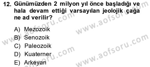 Enerji ve Çevre Dersi 2014 - 2015 Yılı Tek Ders Sınav Soruları 12. Soru