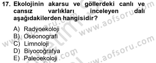 Enerji ve Çevre Dersi 2014 - 2015 Yılı Tek Ders Sınav Soruları 17. Soru