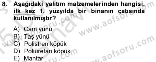 Enerji ve Çevre Dersi 2014 - 2015 Yılı Tek Ders Sınav Soruları 8. Soru