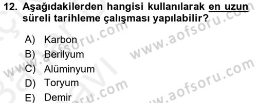 Enerji ve Çevre Dersi 2015 - 2016 Yılı (Vize) Ara Sınav Soruları 12. Soru