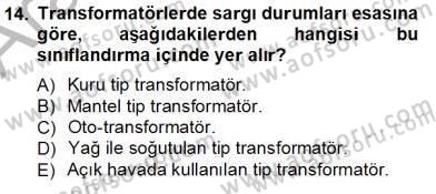 Güç Sistemleri Analizi Dersi Ara Sınavı Deneme Sınav Soruları 14. Soru