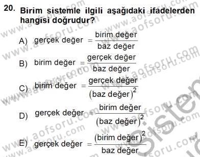 Güç Sistemleri Analizi Dersi Ara Sınavı Deneme Sınav Soruları 20. Soru