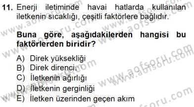 Güç Sistemleri Analizi Dersi 2012 - 2013 Yılı (Final) Dönem Sonu Sınav Soruları 11. Soru