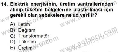 Güç Sistemleri Analizi Dersi 2012 - 2013 Yılı (Final) Dönem Sonu Sınav Soruları 14. Soru
