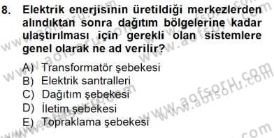 Güç Sistemleri Analizi Dersi 2012 - 2013 Yılı (Final) Dönem Sonu Sınav Soruları 8. Soru