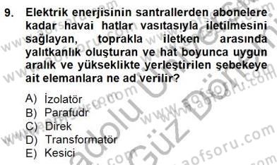 Güç Sistemleri Analizi Dersi 2012 - 2013 Yılı (Final) Dönem Sonu Sınav Soruları 9. Soru