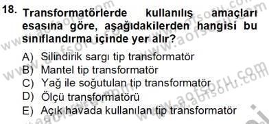 Güç Sistemleri Analizi Dersi 2013 - 2014 Yılı (Vize) Ara Sınavı 18. Soru