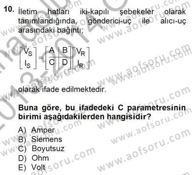 Güç Sistemleri Analizi Dersi 2013 - 2014 Yılı (Final) Dönem Sonu Sınav Soruları 10. Soru