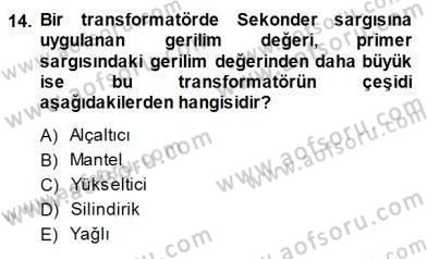 Güç Sistemleri Analizi Dersi Ara Sınavı Deneme Sınav Soruları 14. Soru