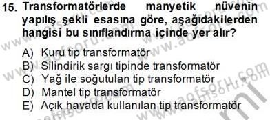 Güç Sistemleri Analizi Dersi Ara Sınavı Deneme Sınav Soruları 15. Soru
