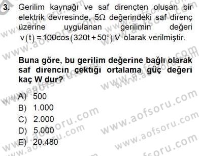 Güç Sistemleri Analizi Dersi 2014 - 2015 Yılı (Vize) Ara Sınavı 3. Soru