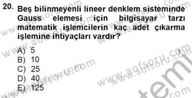 Güç Sistemleri Analizi Dersi 2014 - 2015 Yılı (Final) Dönem Sonu Sınav Soruları 20. Soru